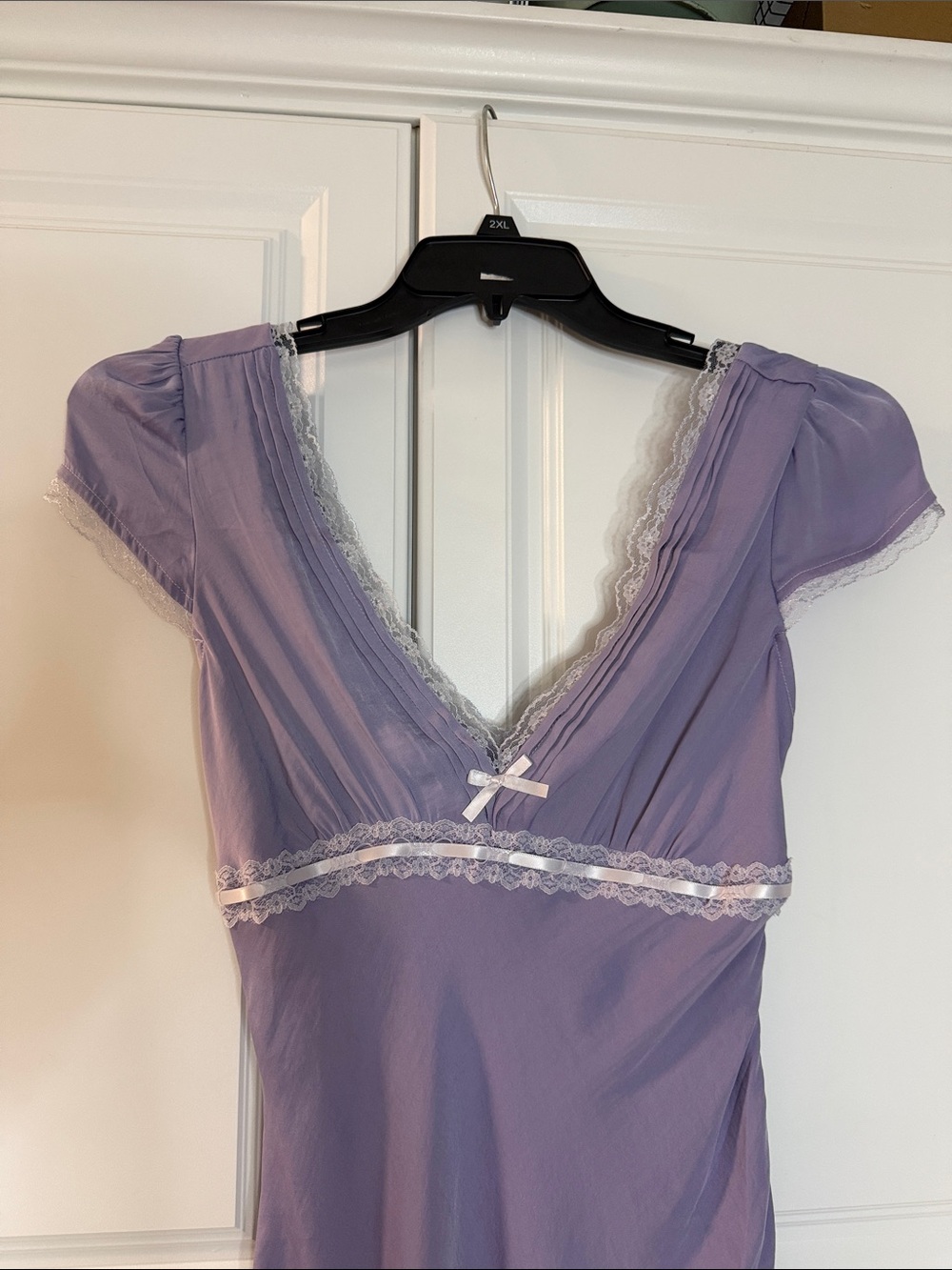 Kimchi Blue Lavender Lace-Trim Slip Dress - Picture 2 of 5